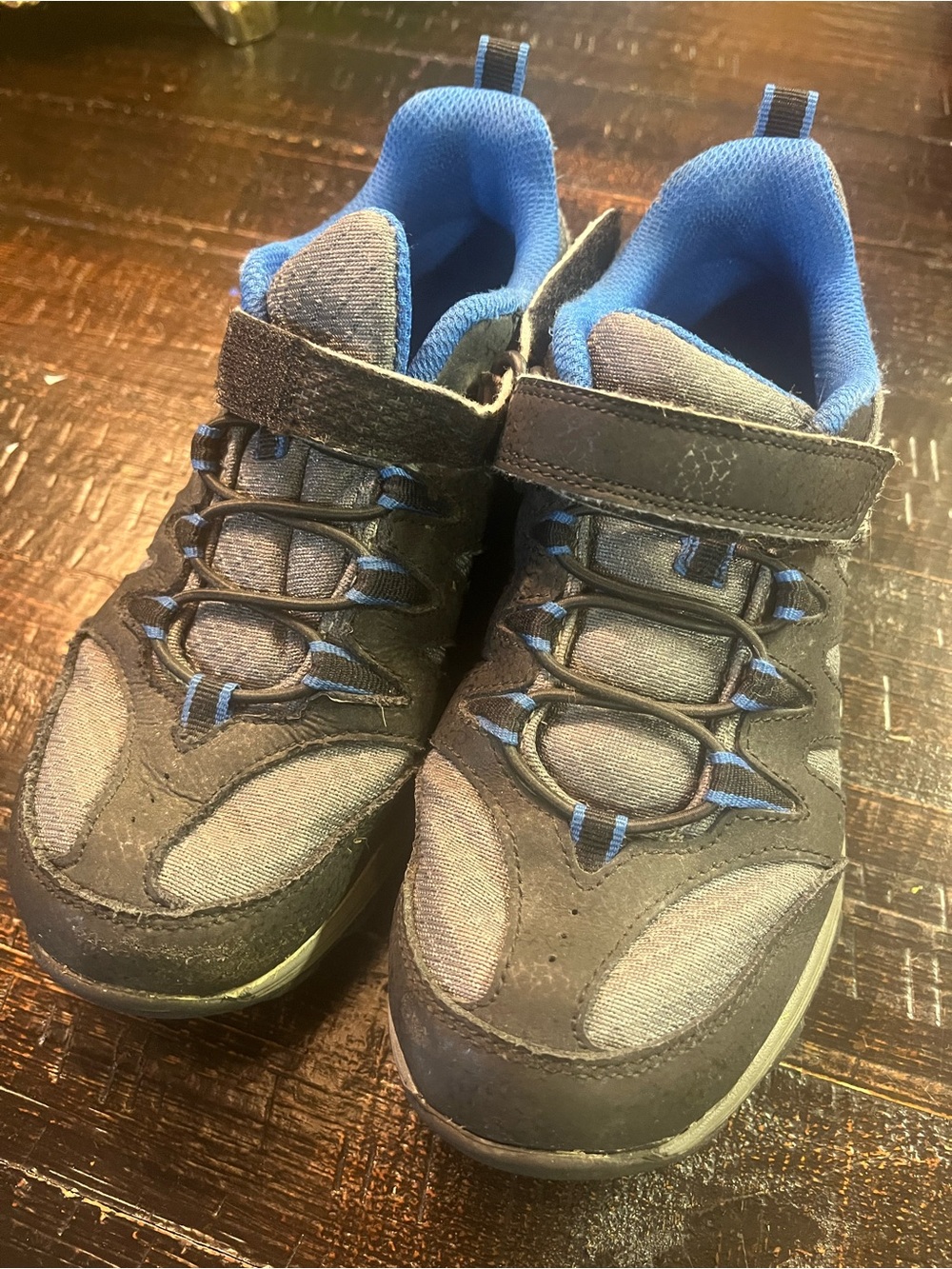Merrell Kids Gray and Blue Hook-and-Loop Sneakers